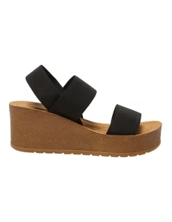 Outlet β€οΈ Wide Steps Ladro β Sandals In Black Elastic β
