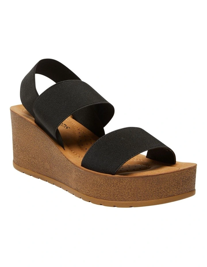 Outlet ❤️ Wide Steps Ladro ⭐ Sandals In Black Elastic ⌛ 2 Outlet ❤️ Wide Steps Ladro ⭐ Sandals In Black Elastic ⌛ - Image 2