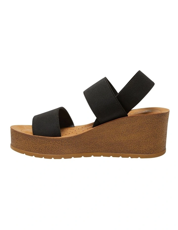 Outlet ❤️ Wide Steps Ladro ⭐ Sandals In Black Elastic ⌛ 3 Outlet ❤️ Wide Steps Ladro ⭐ Sandals In Black Elastic ⌛ - Image 3