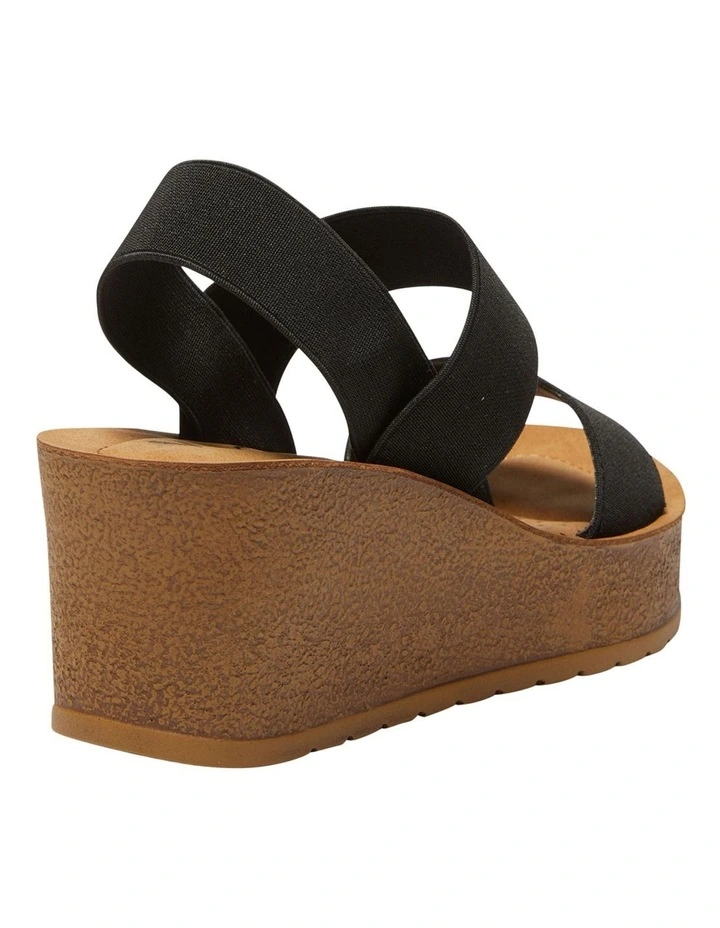 Outlet ❤️ Wide Steps Ladro ⭐ Sandals In Black Elastic ⌛ 4 Outlet ❤️ Wide Steps Ladro ⭐ Sandals In Black Elastic ⌛ - Image 4