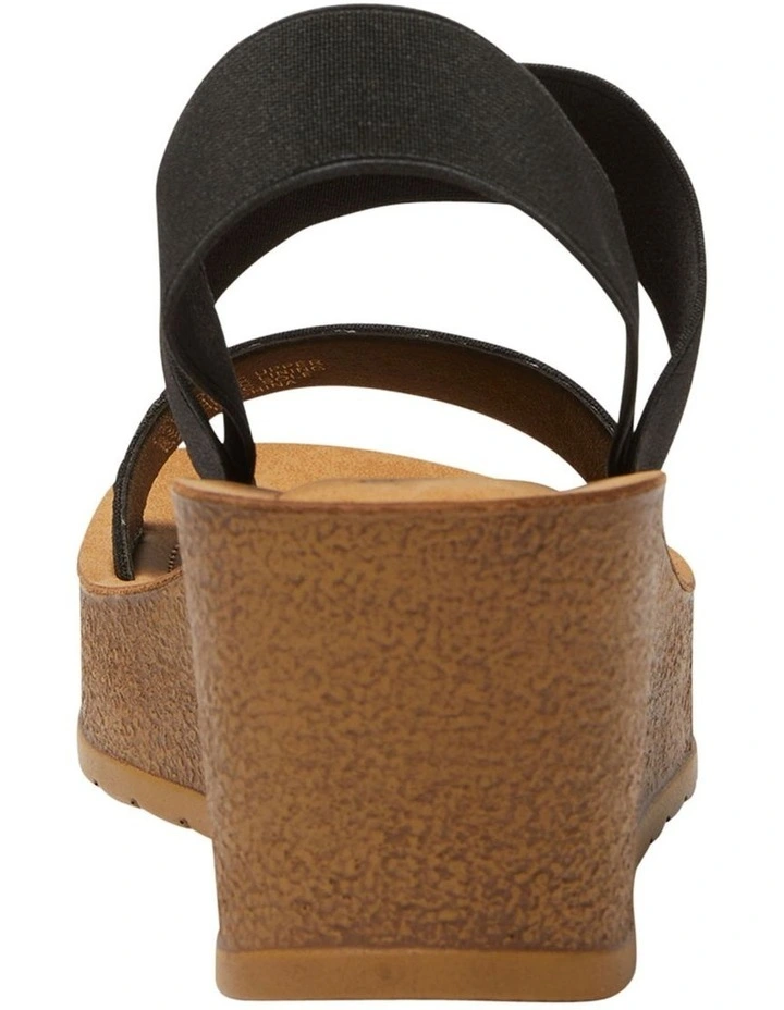 Outlet ❤️ Wide Steps Ladro ⭐ Sandals In Black Elastic ⌛ 5 Outlet ❤️ Wide Steps Ladro ⭐ Sandals In Black Elastic ⌛ - Image 5