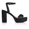 Cheapest ⌛ Siren Orion Satin Platform 🔥 Heels In Black 🥰