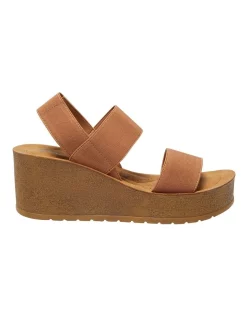 Budget 😀 Wide Steps Ladro Sandals In Tan Elastic 🥰
